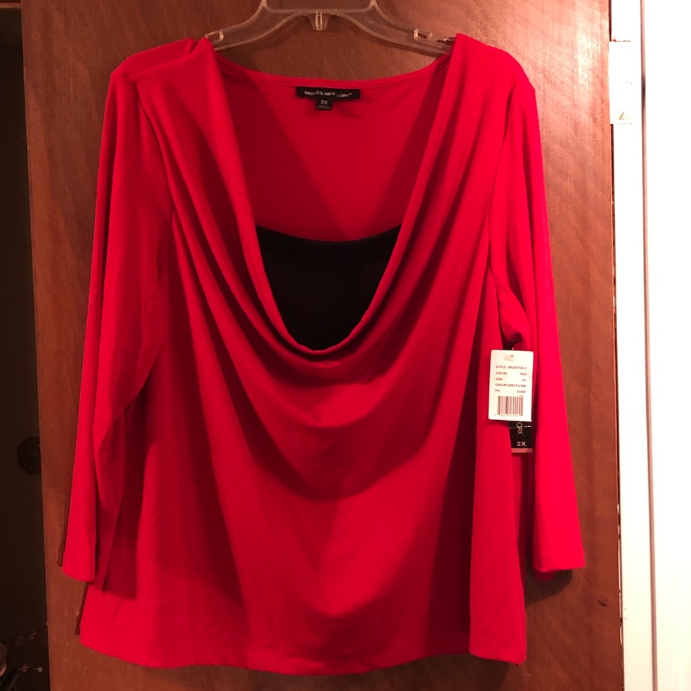 Briggs New York Drape Front Top